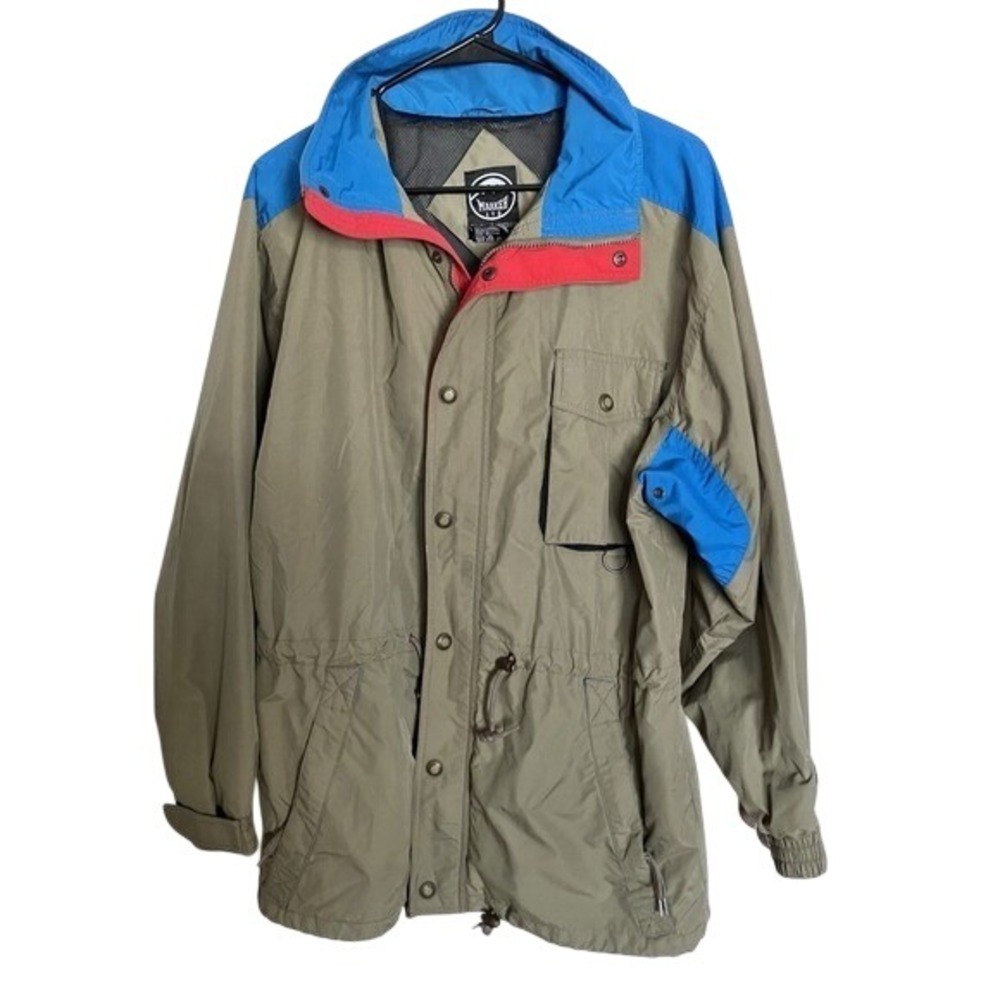 Vintage Marker LTD Colorblock Hooded Windbreaker Jacket Medium Outdoor Utility